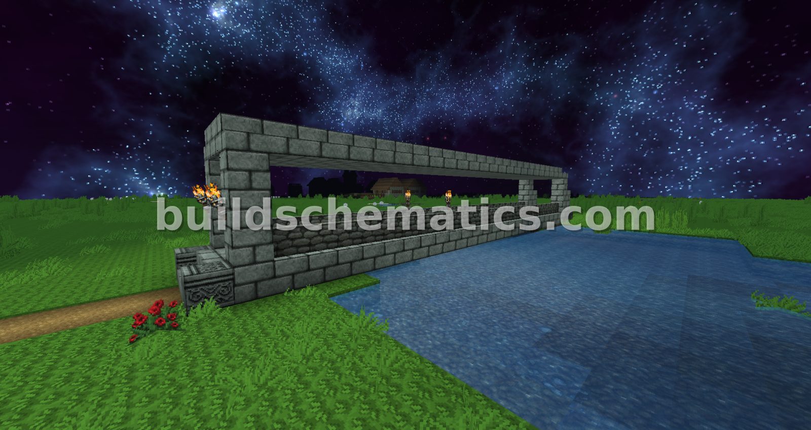 Covered Minecraft Bridge — view 2