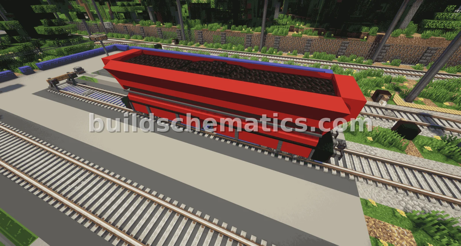 Modern Bulk Cargo Train Wagon — view 4