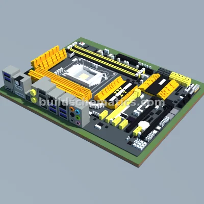 ASUS Z87-DELUXE Motherboard Pixel Art