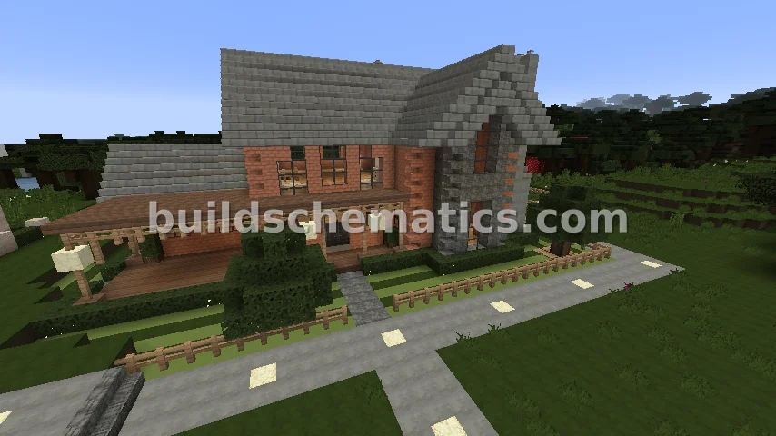 Suburban Brick House with Patio