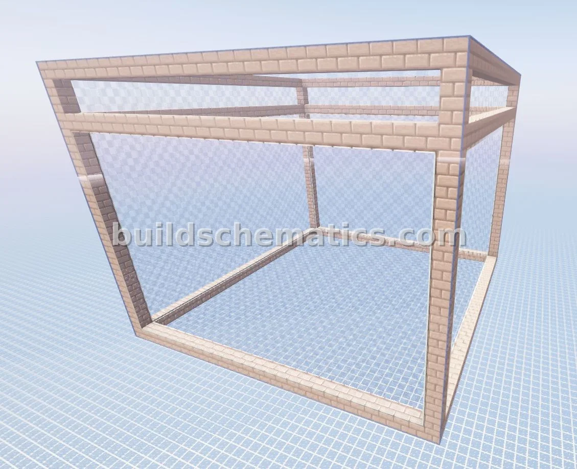 Clear Glass Lava Cube Structure — view 2