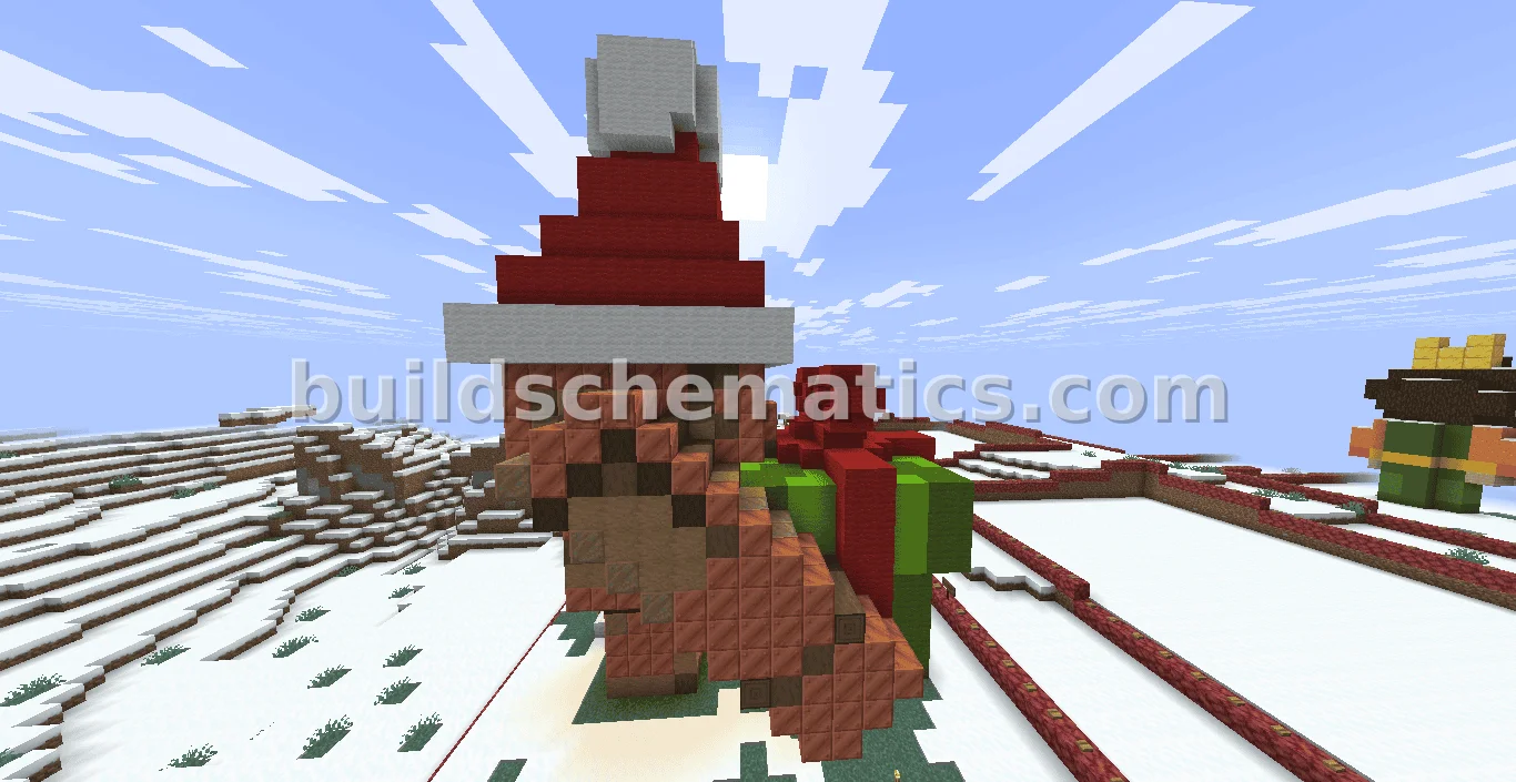 Christmas Copper Golem Statue — view 2