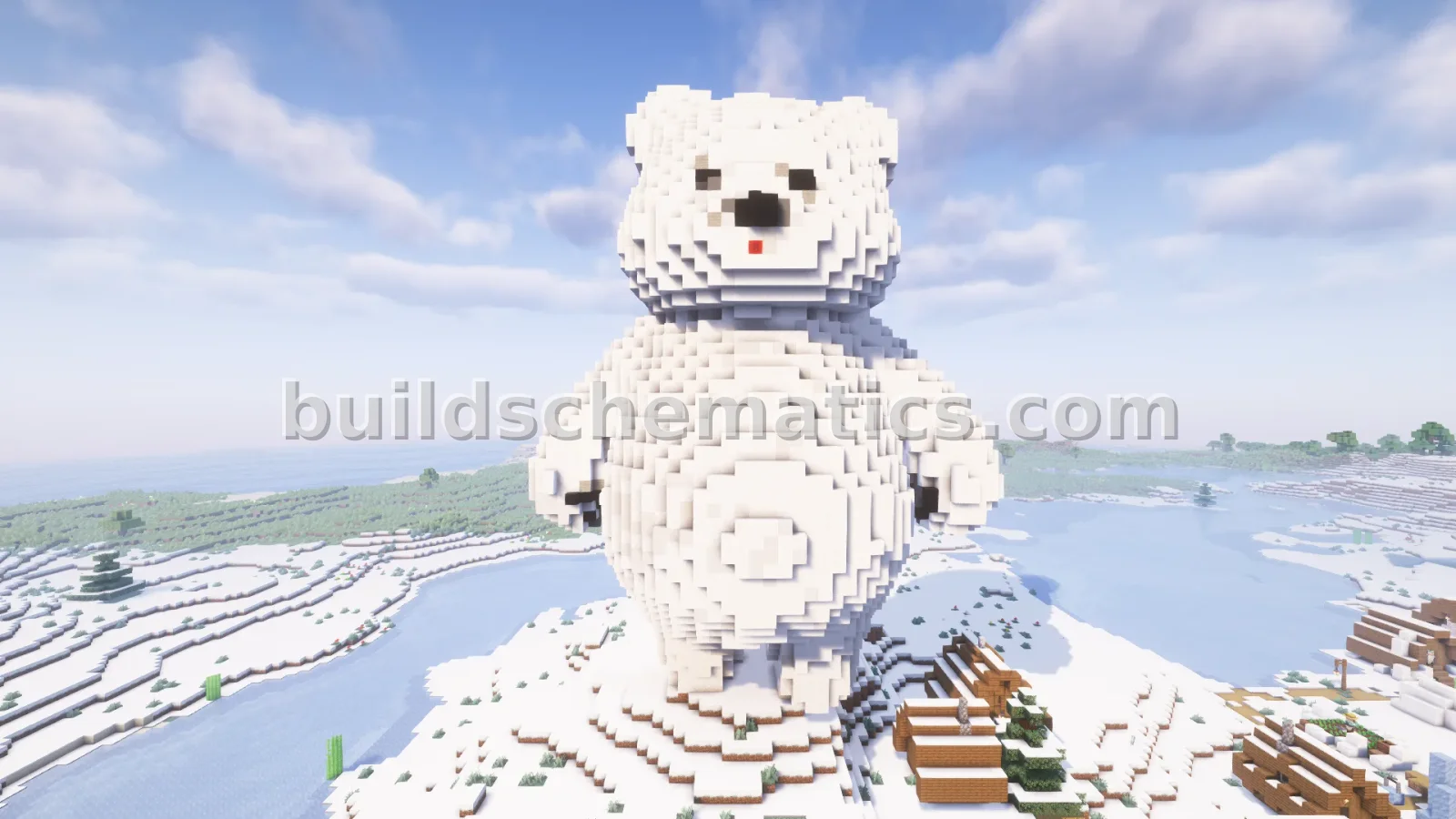 Minecraft Polar Bear Statue Build — view 5