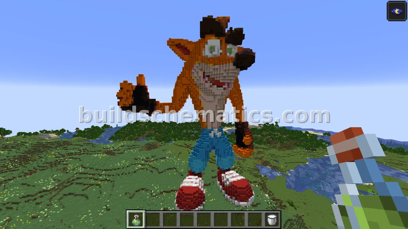 Crash Bandicoot Statue – Large Minecraft Build — view 5