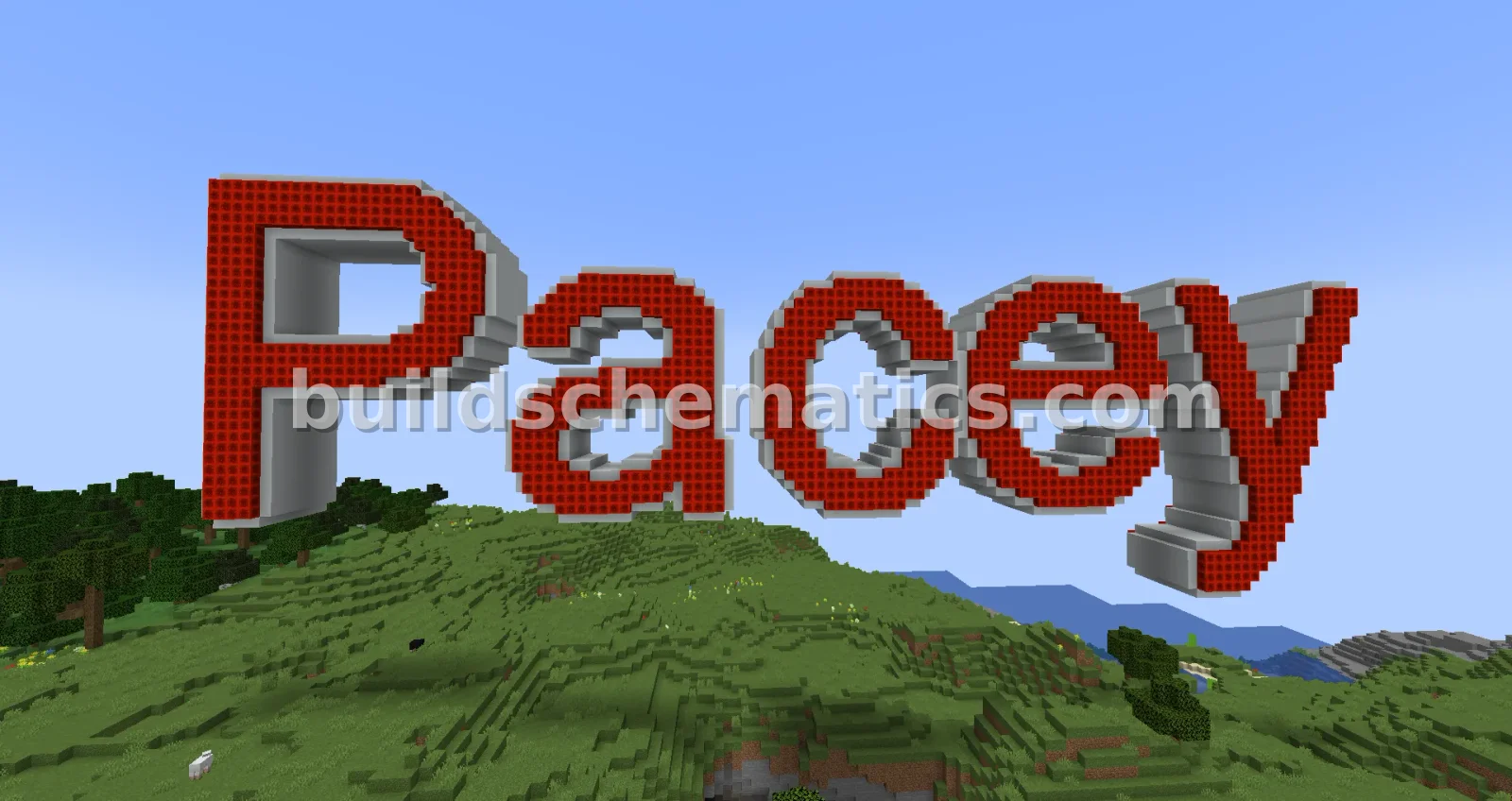 Pacey 3D Block Letter Nameplate