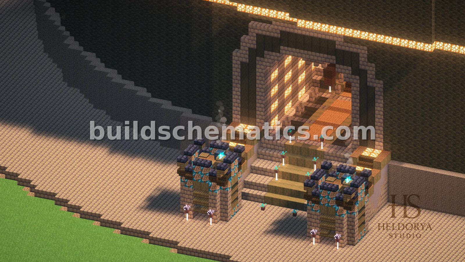 Medieval PvP Circular Arena Build — view 2