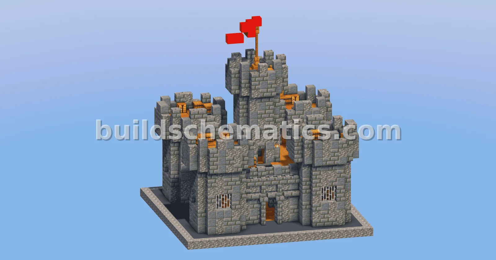 Medieval Fortress Tuff Bricks Structure