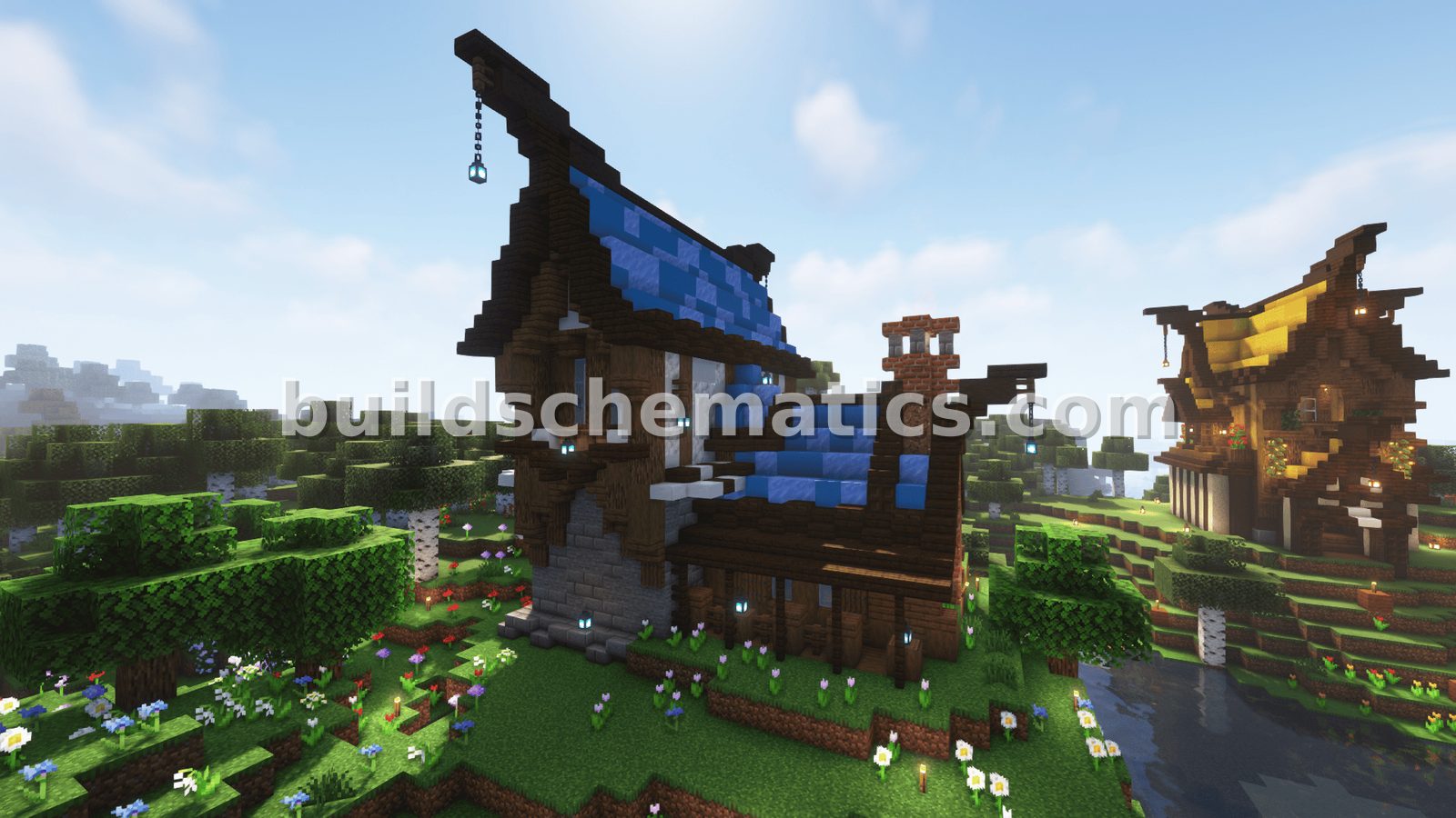 Fantasy Blue Roof House