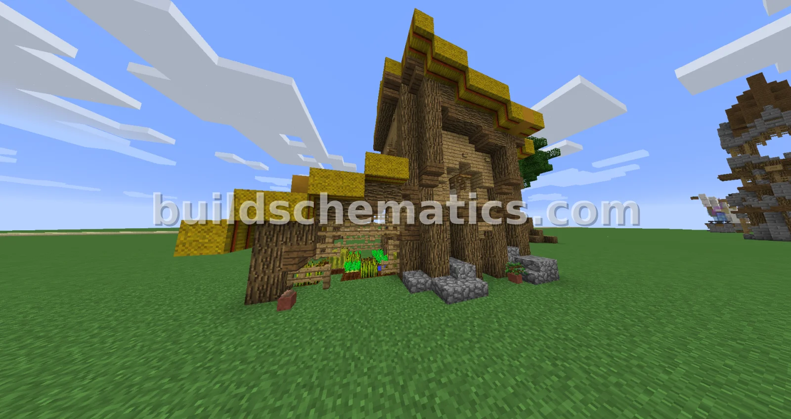 Countryside Farmhouse with Hay Roof