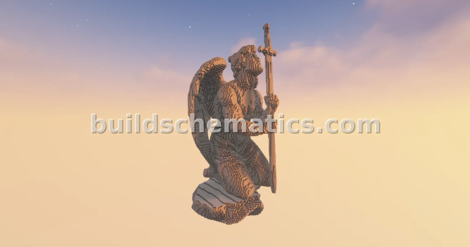 Majestic Sword Angel Statue — view 3