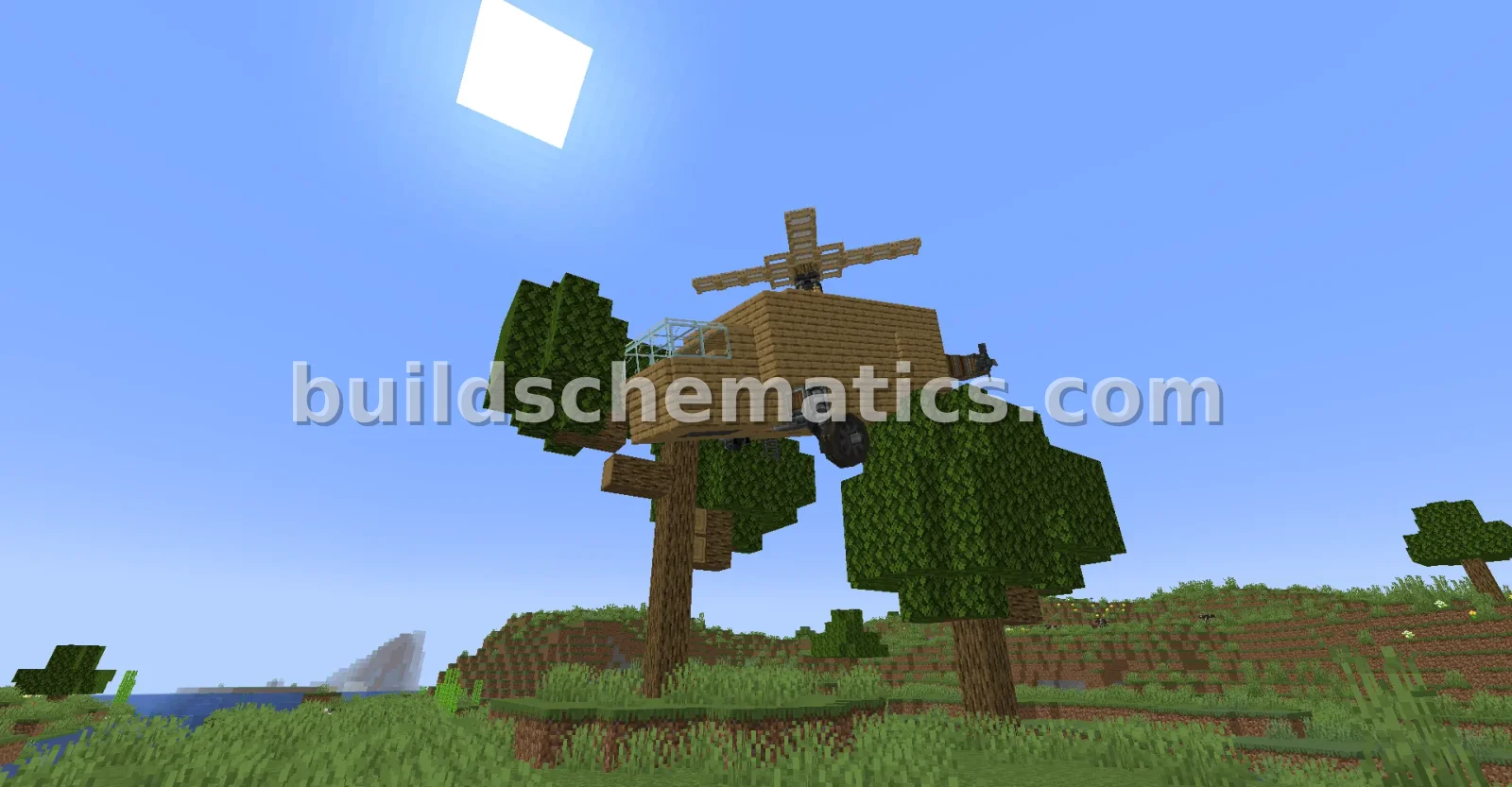 Create Aeronautics Helicopter - Oak & Glass