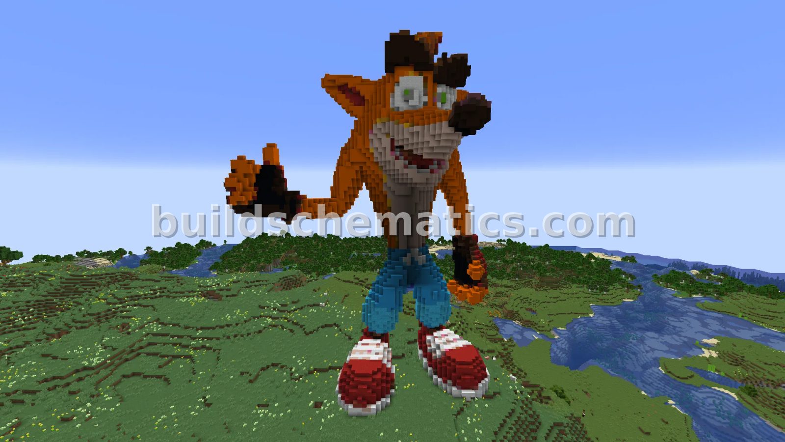 Crash Bandicoot Statue – Large Minecraft Build