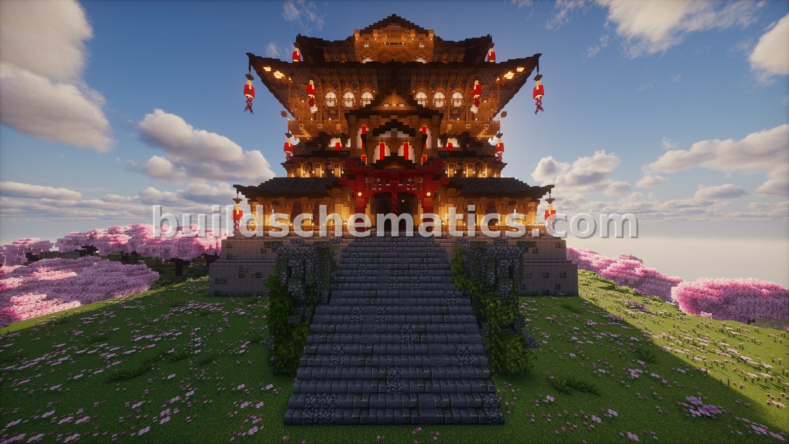 Traditional Japanese Feudal Fortress Build — view 2