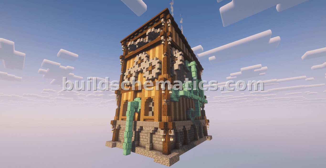 Steampunk Wood Farm Structure — view 3
