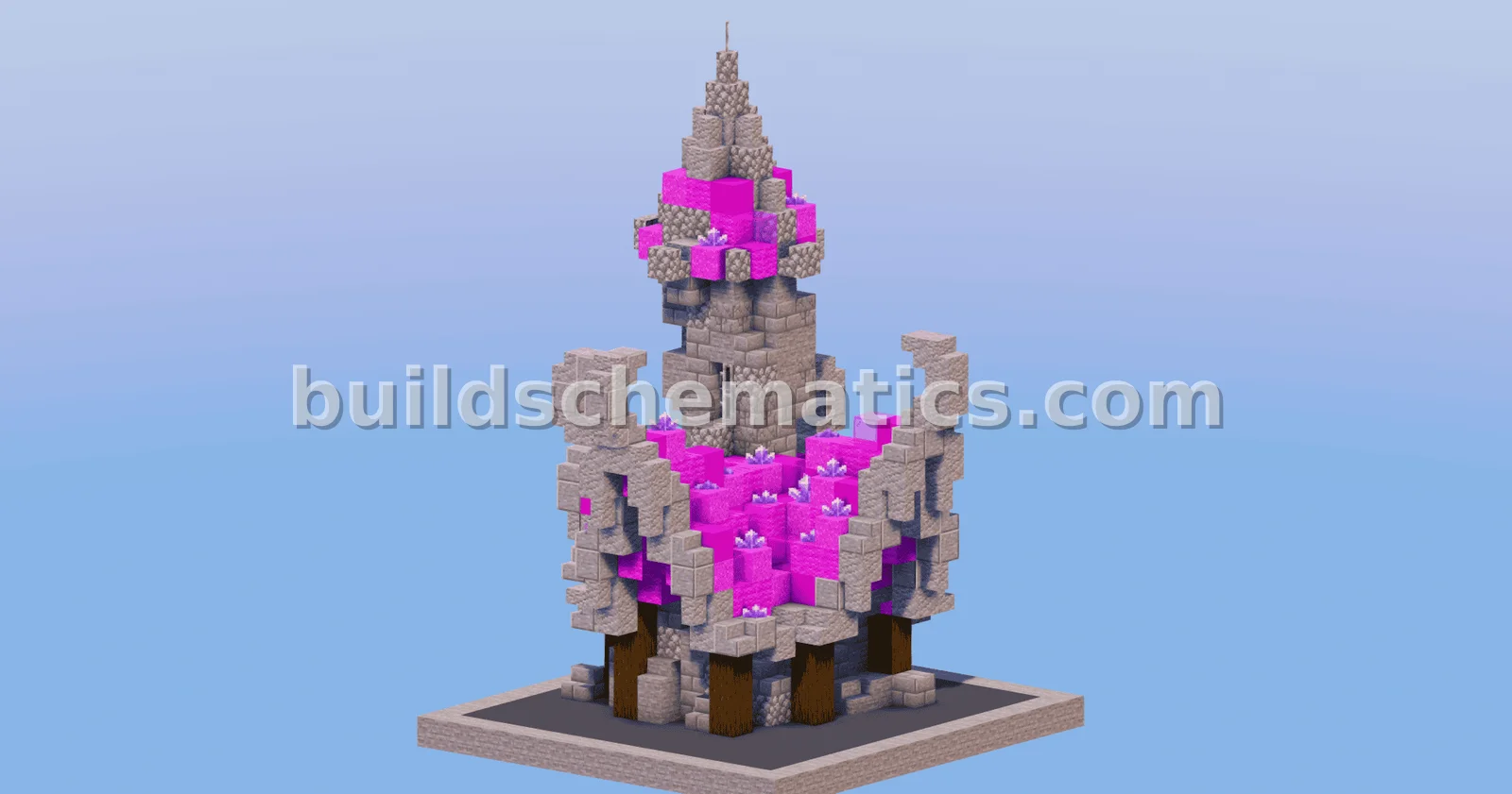 Magenta Medieval Fantasy House 2 Build