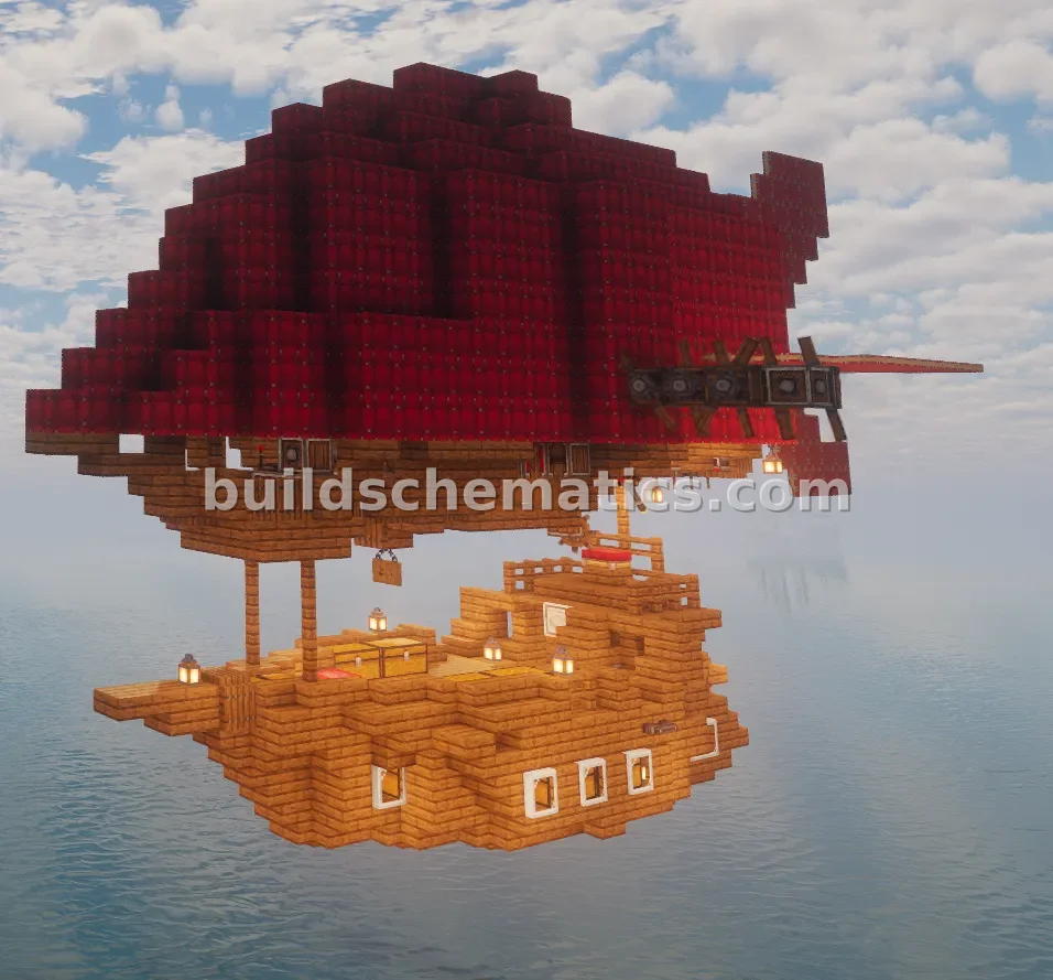 Red Envelope Airship with Spruce Sail