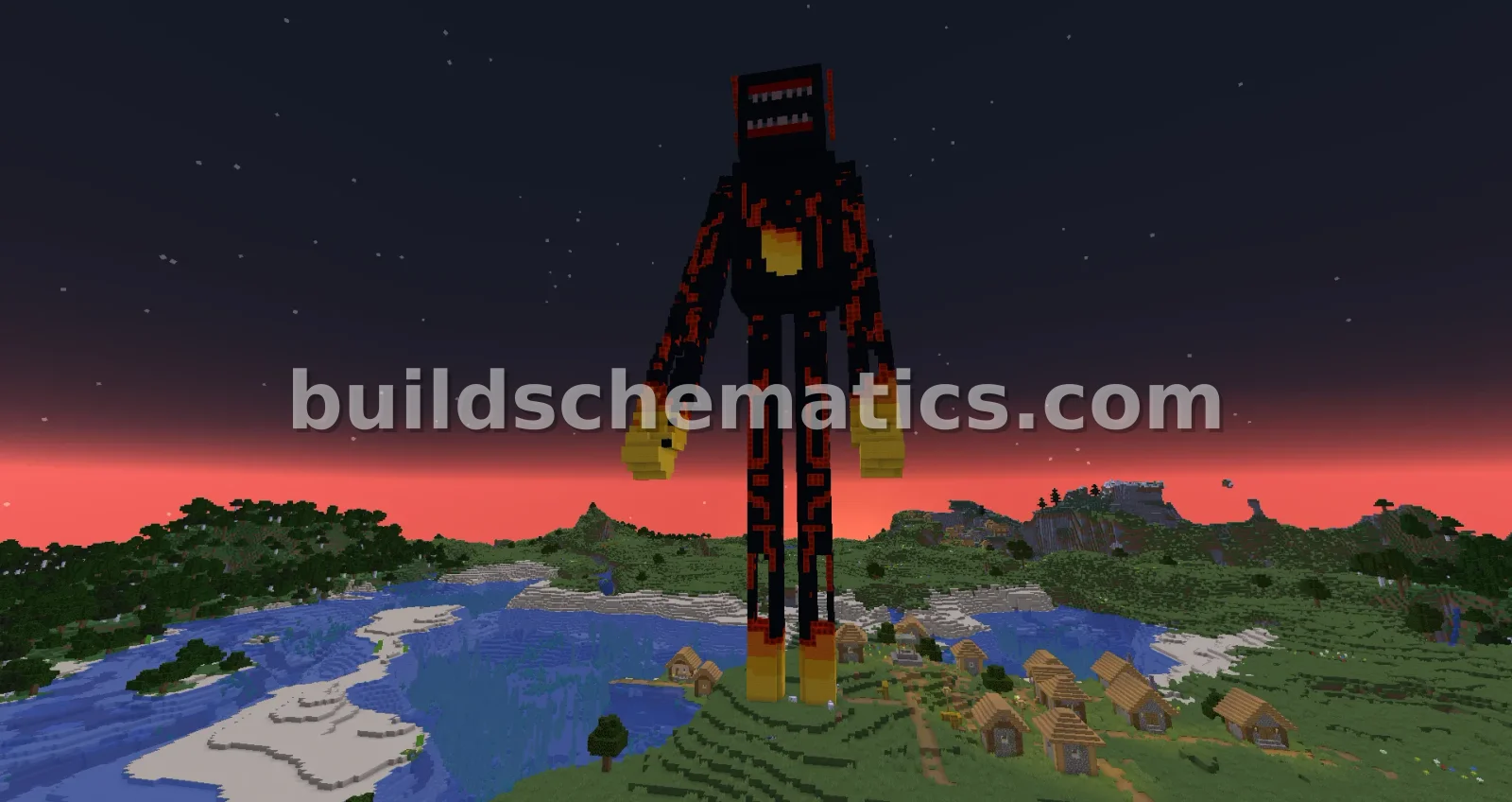 Bloody Enderman Statue Build — view 2