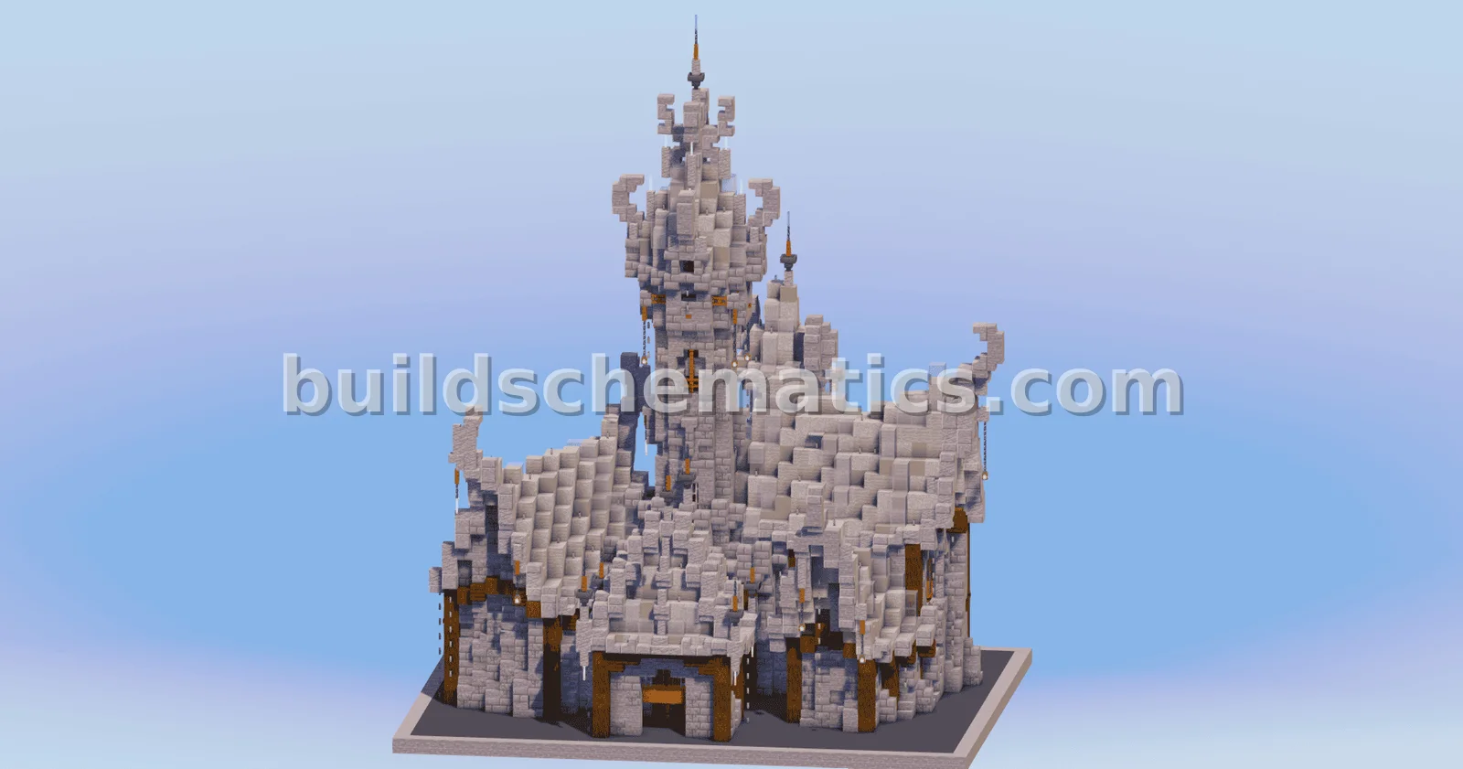 Light Gray Medieval Fantasy Castle Structure