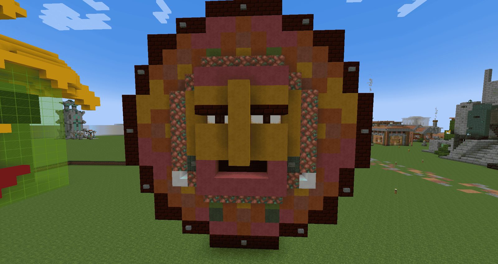 Aztec Civilization Head Sculpture