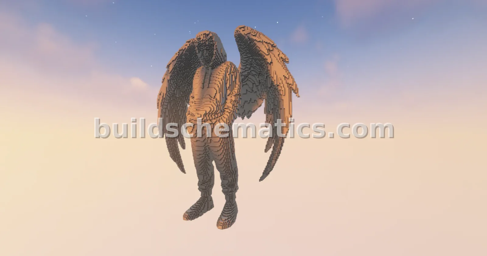 Angel Boy Statue Minecraft Build — view 3