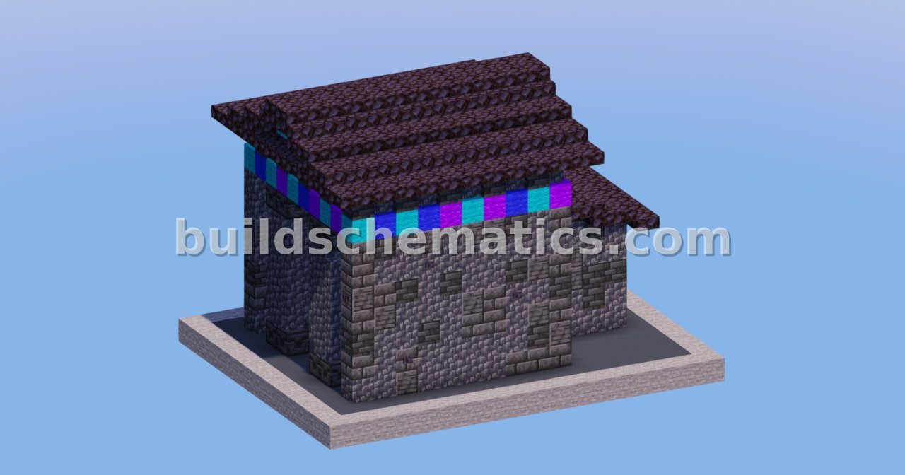 Ancient Greek Temple Build in Deepslate — view 2
