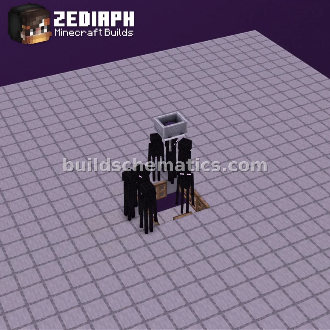 Zediaph's Enderman Farm Schematic — view 3