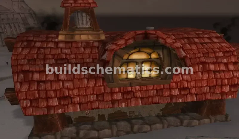 Red Roof Human Lumber Mill Structure — view 2