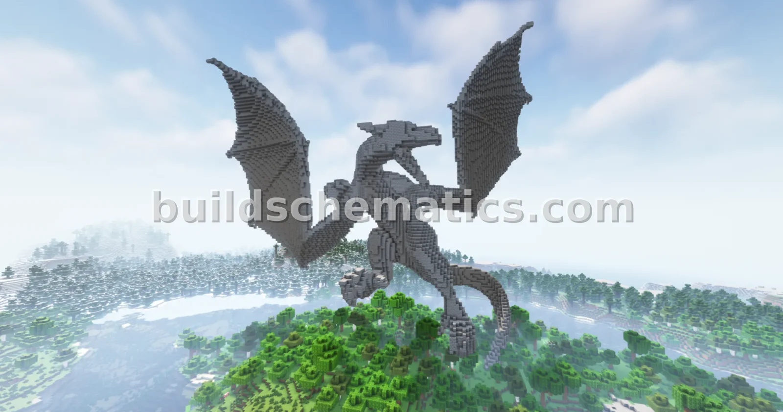 Minecraft Dragon Angry Statue Build — view 2