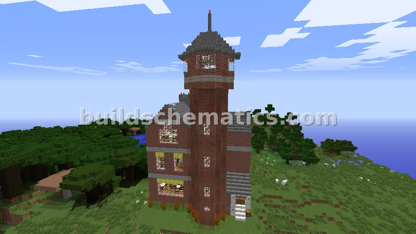 Brick Tower House - Large Mansion
