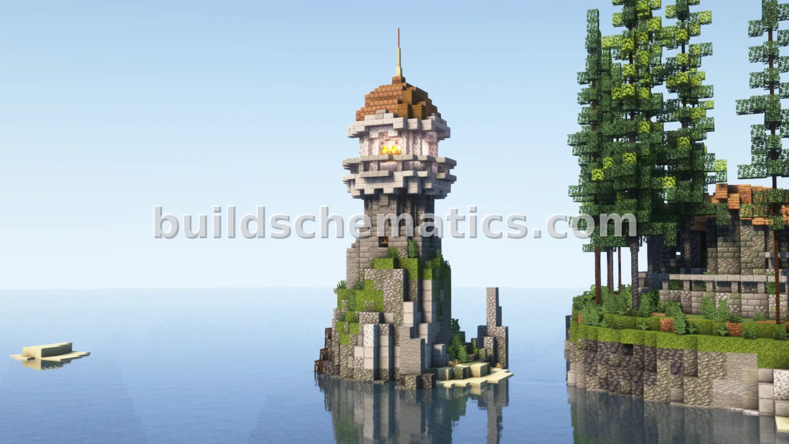 Overgrown Lighthouse Minecraft Build