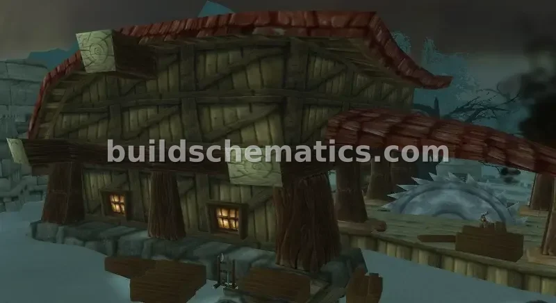 Red Roof Human Lumber Mill Structure — view 3