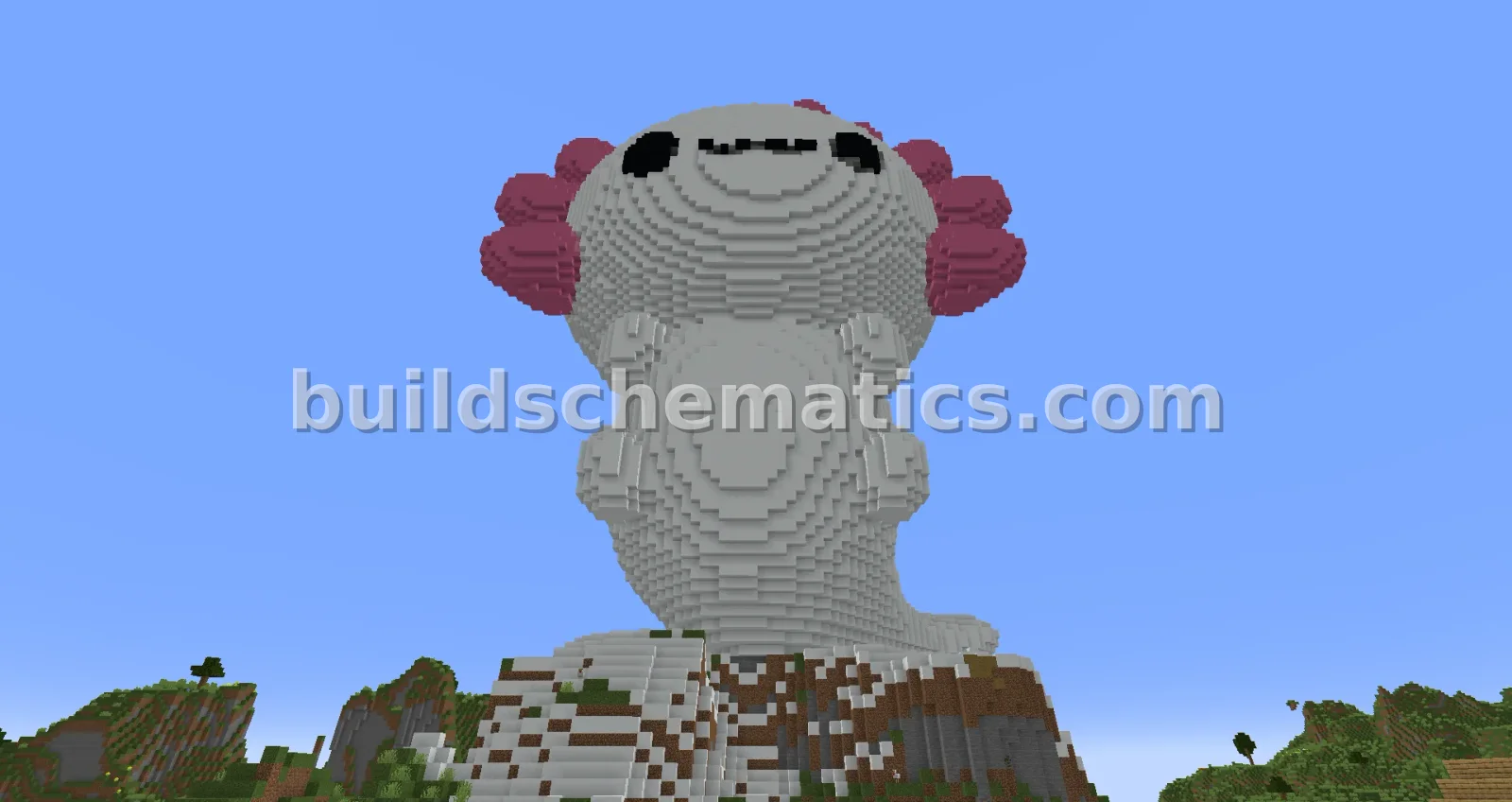 Minecraft Axolotl Statue Build — view 2