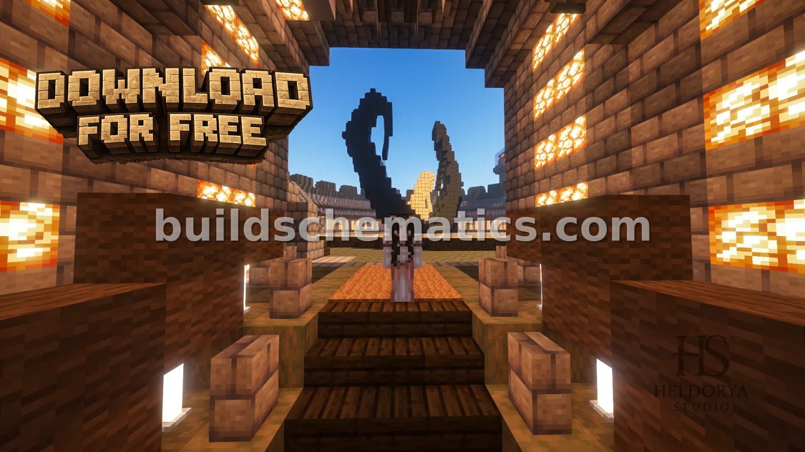 Medieval PvP Circular Arena Build — view 4