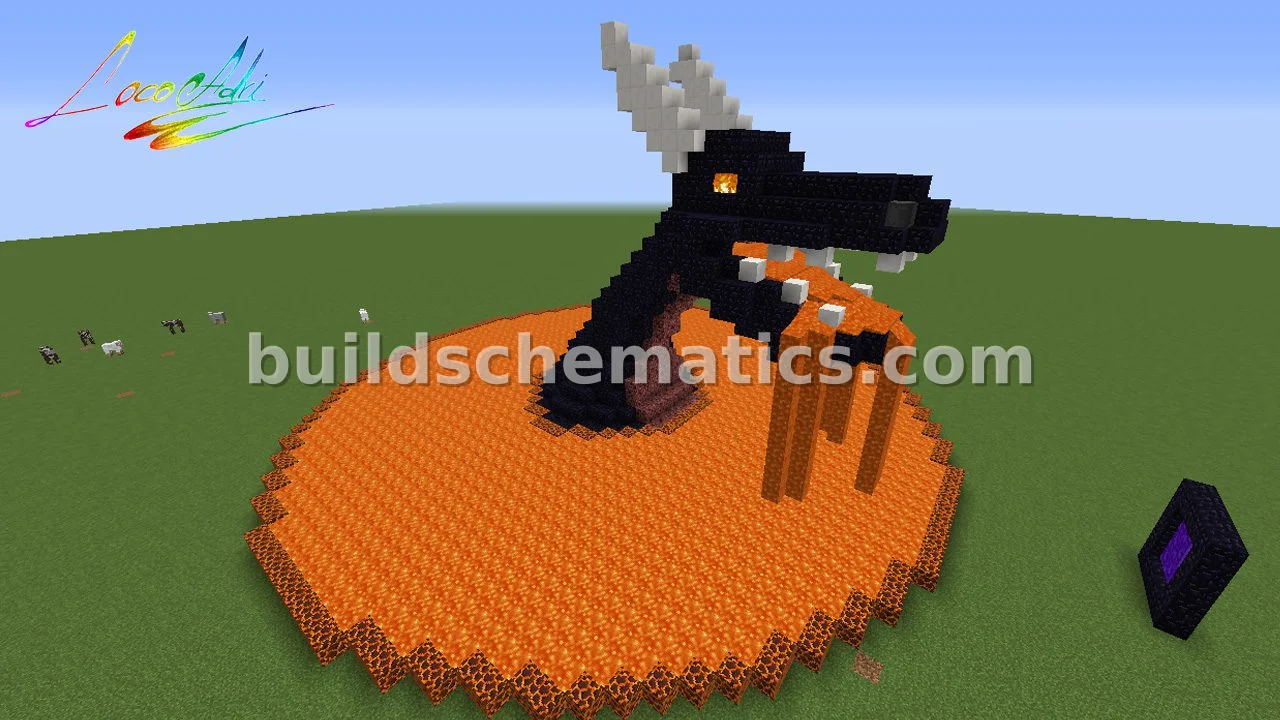 Obsidian Dragon Lava Fountain