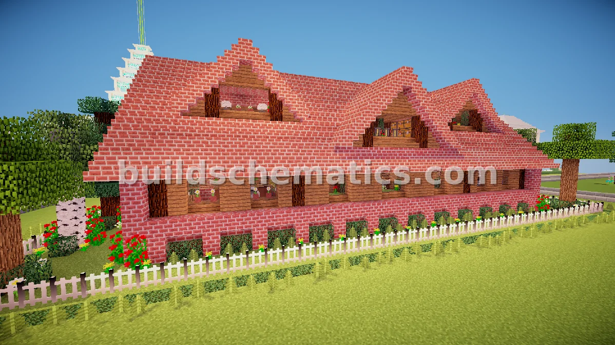 Decorated Minecraft House — view 2