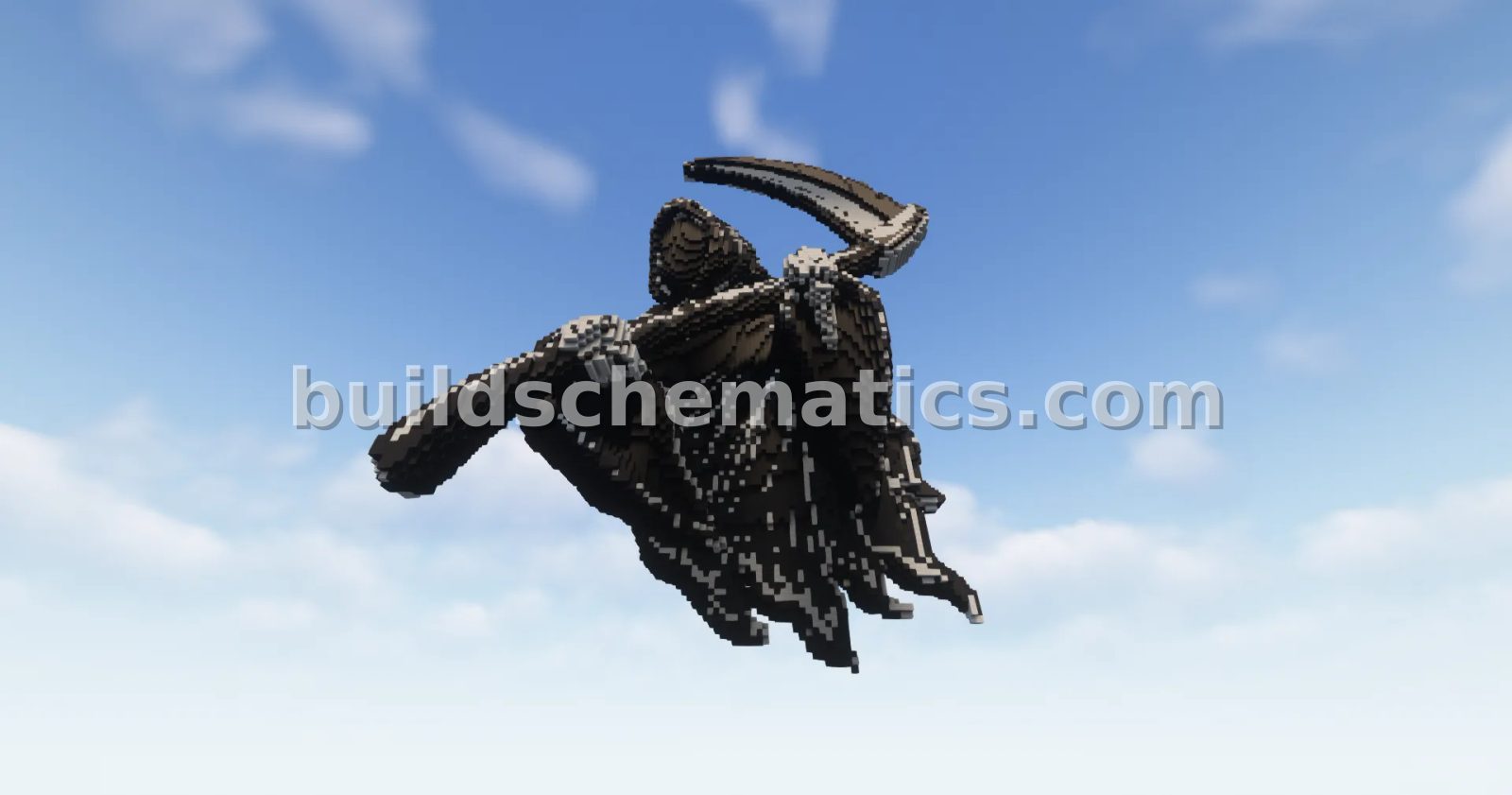 Reaper 3D Statue Minecraft Build — view 3
