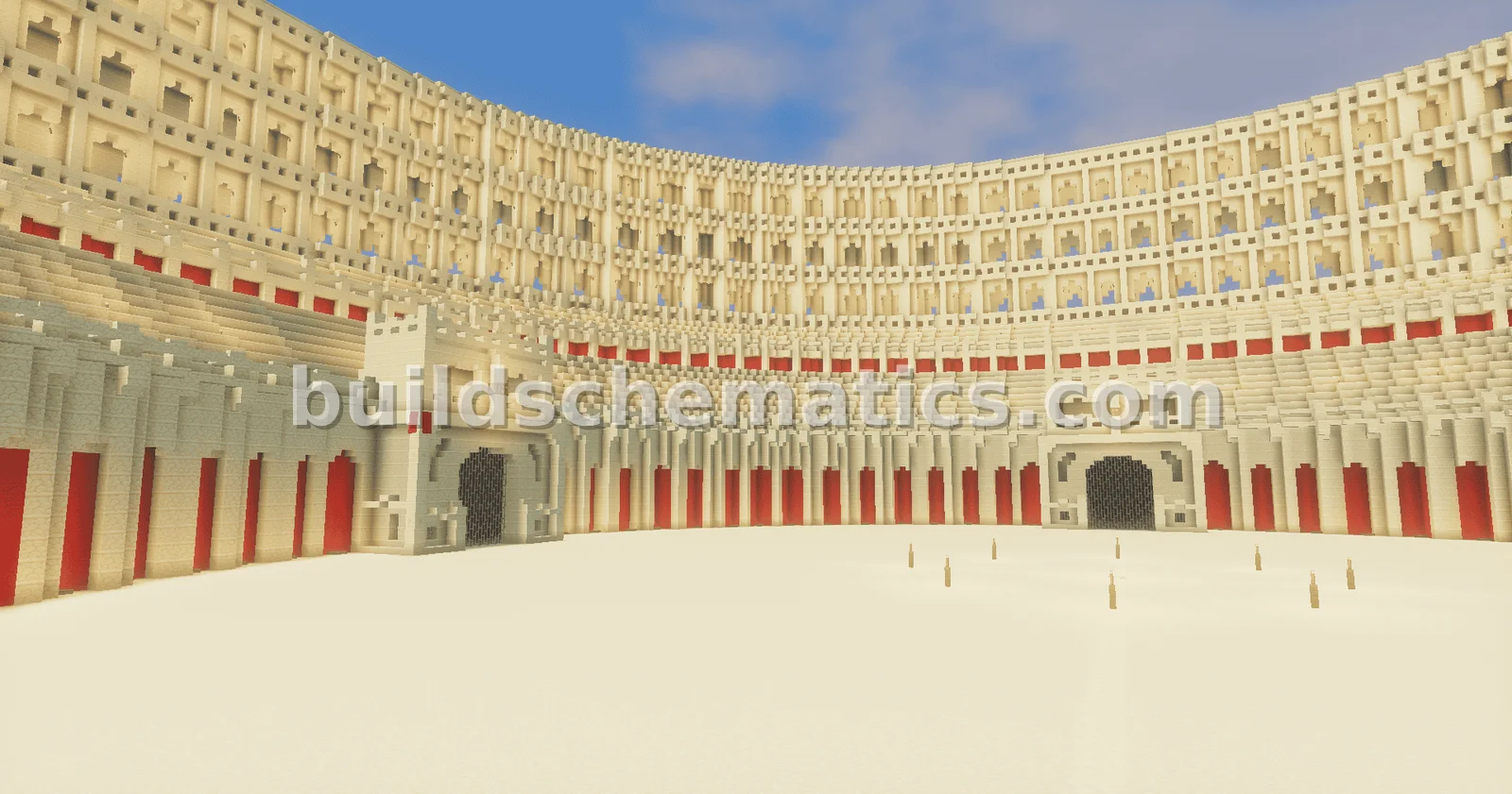 Giant Sandstone Coliseum Build — view 3