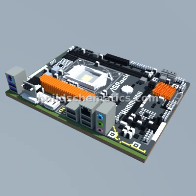 ASRock H110M-HDV Motherboard Pixel Art