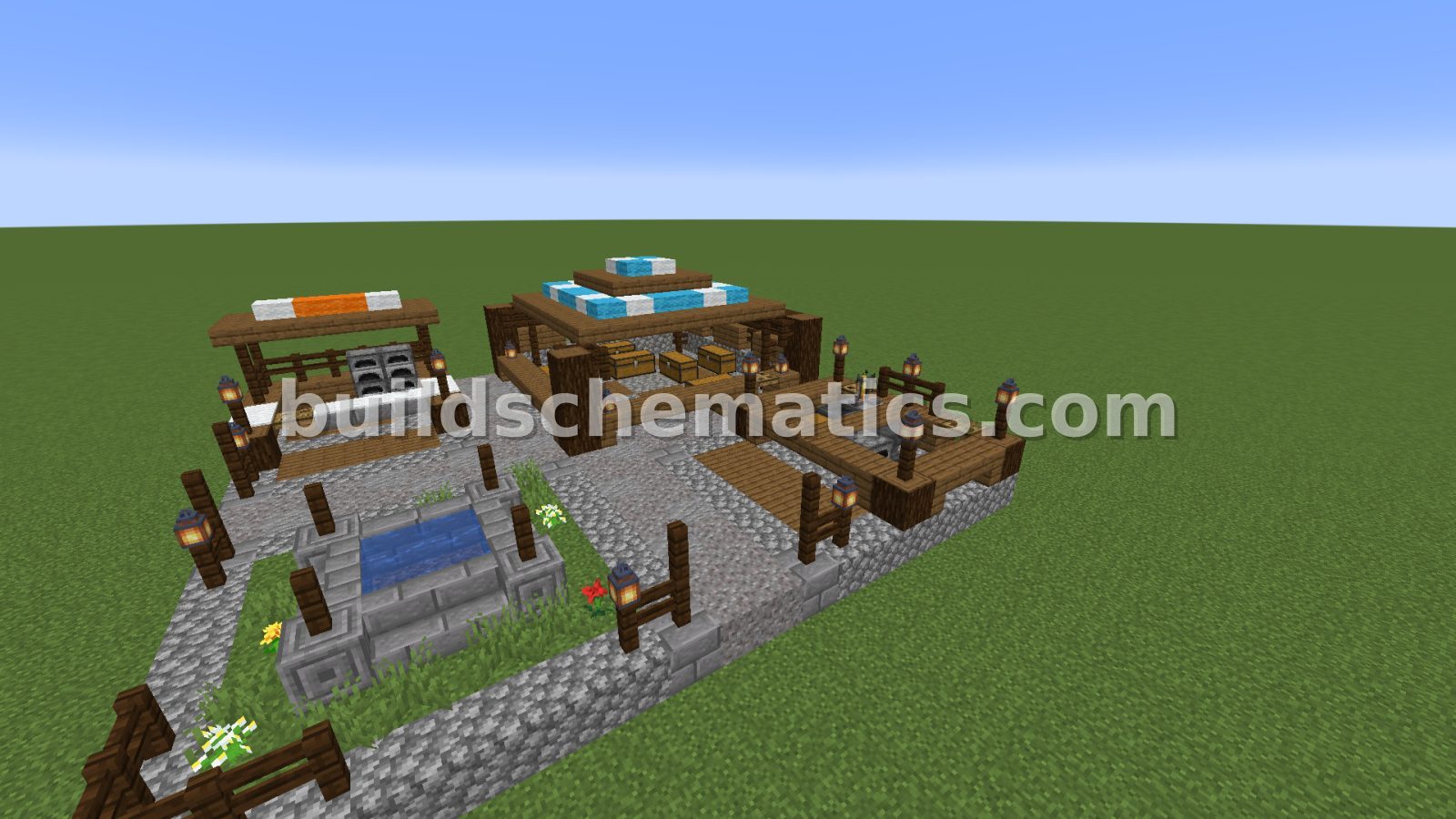 Medieval Fortress Marketplace Structure — view 2