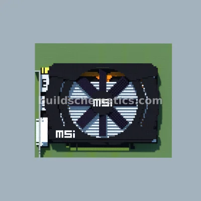 MSI GeForce GTX 960 Graphics Card Pixel Art — view 2