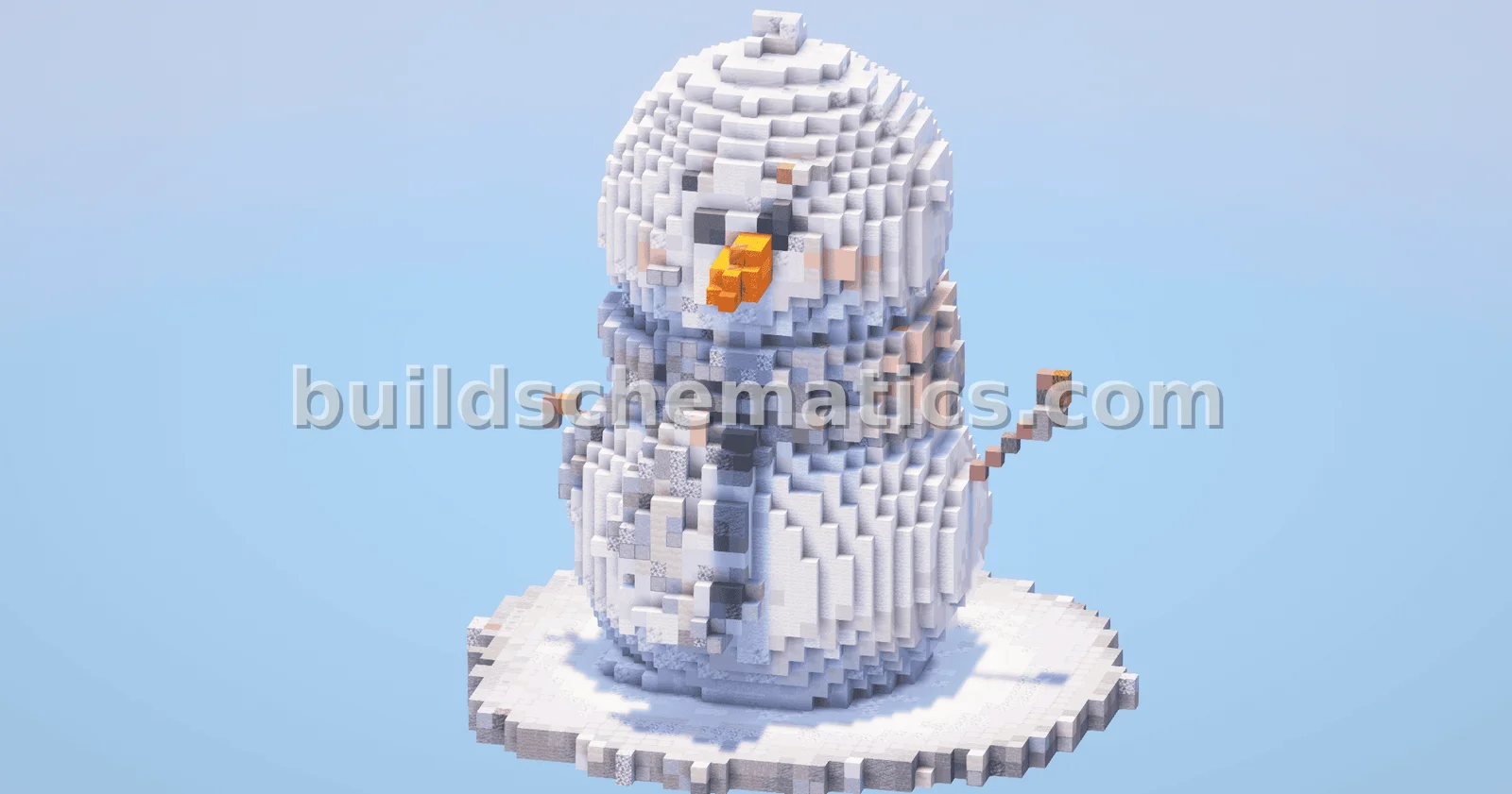 Small Cartoon Snowman Build