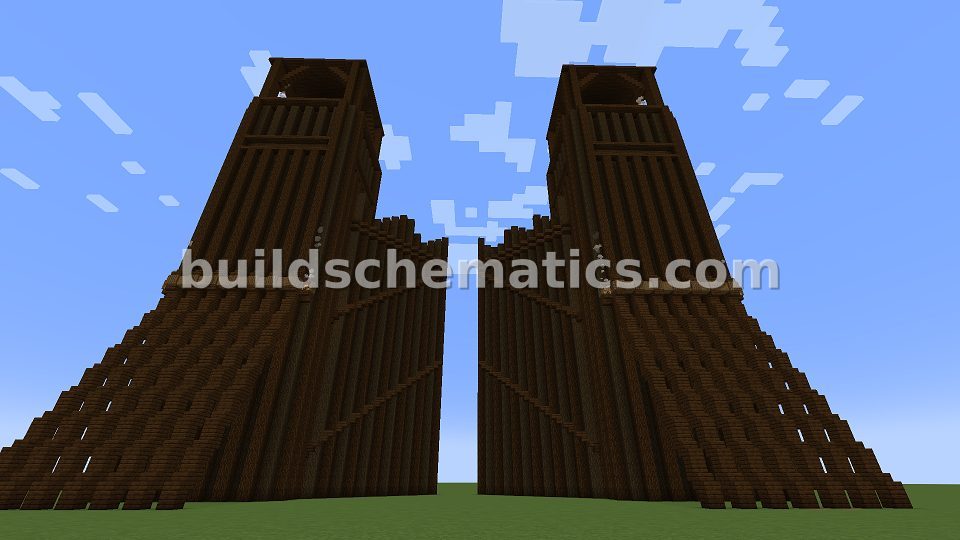 Grand Medieval Wooden Entrance — view 4