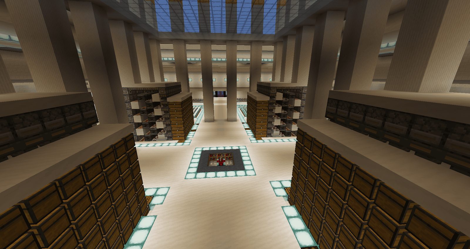 Compact Technical Survival Base with Integrated Trading Hall — view 3