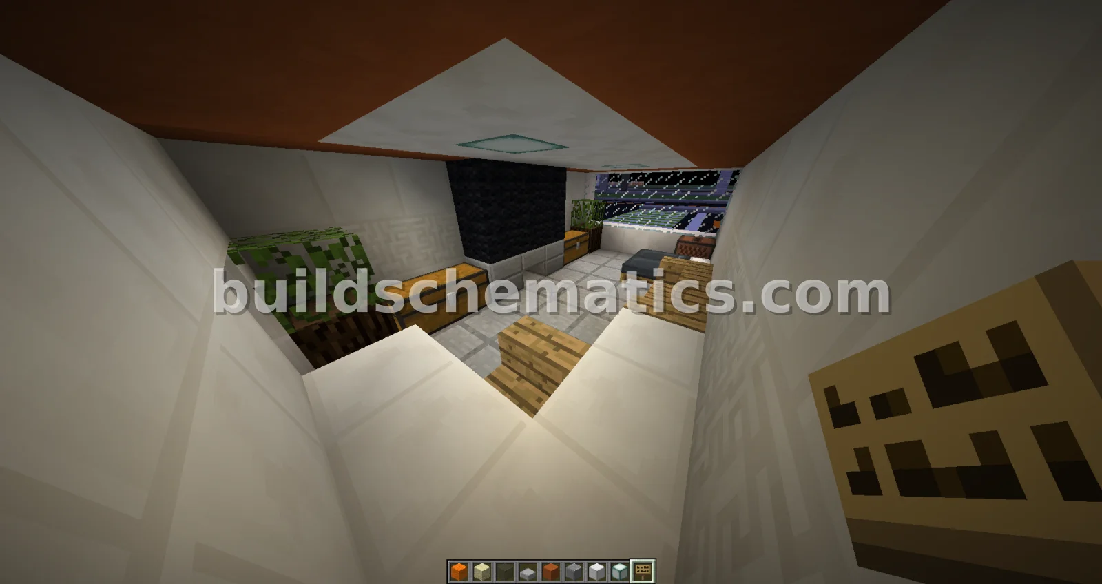 Tall Orange Quartz Apartment Building — view 2