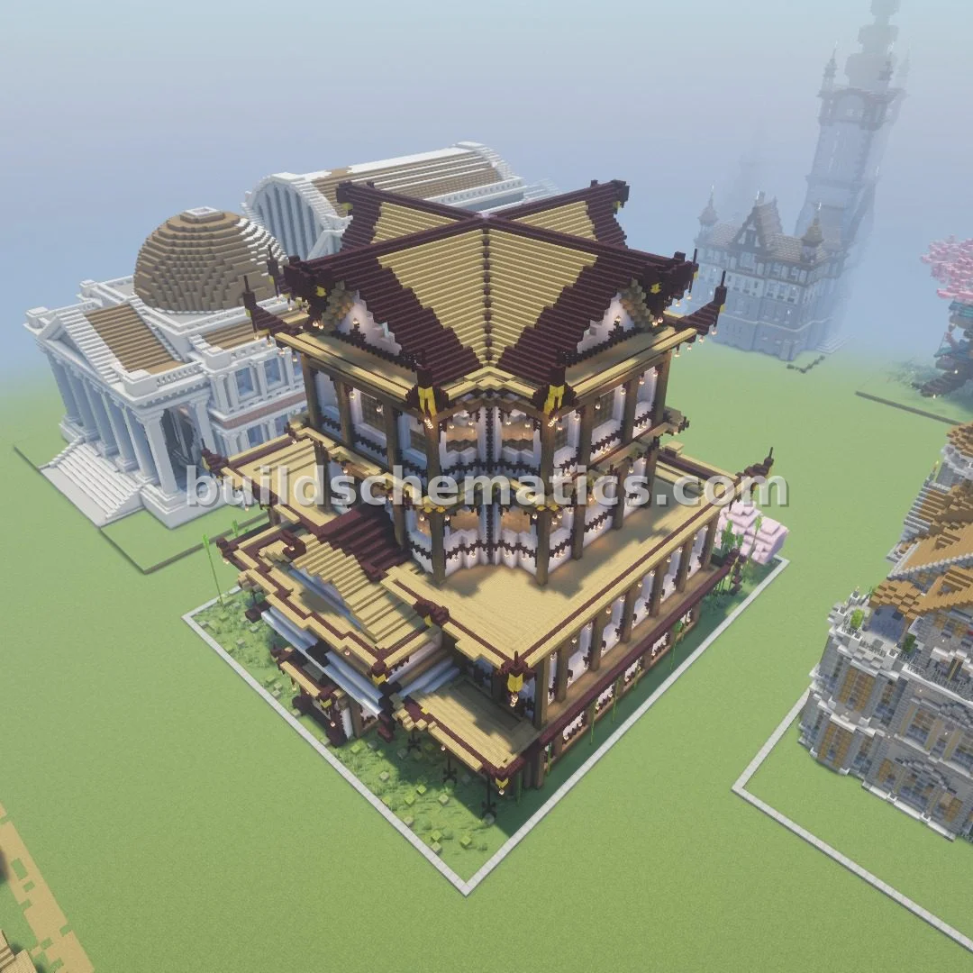 Golden Oriental Temple Structure — view 2