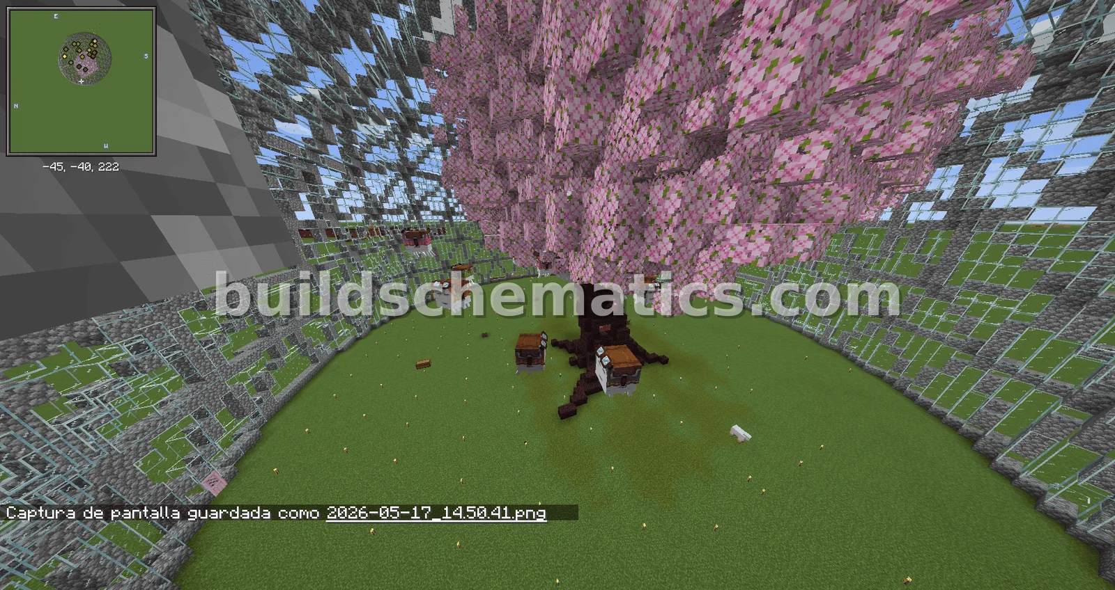 Glass Dome With Cherry Tree