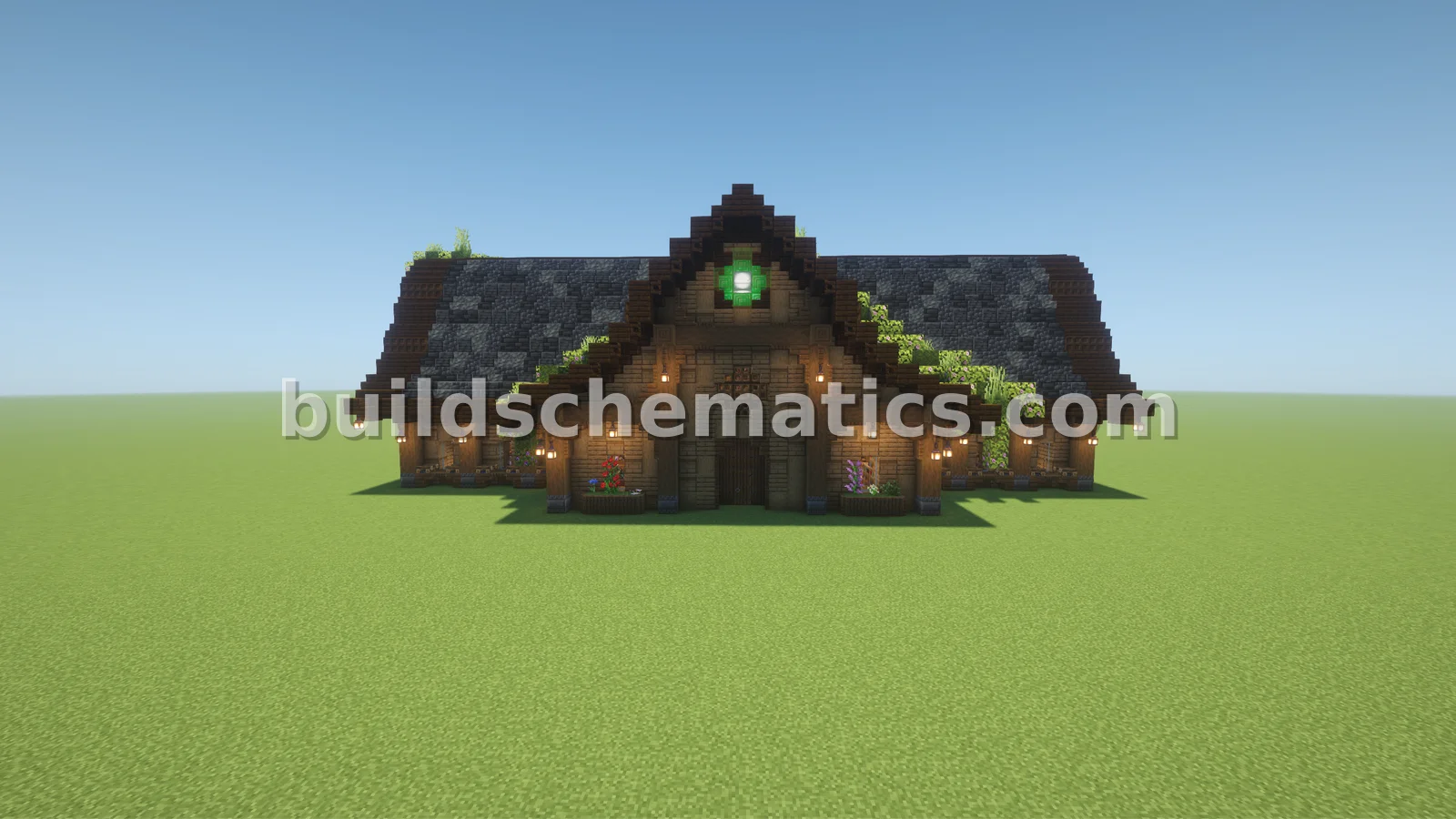 Rustic Trading Hall for 60+ Villagers