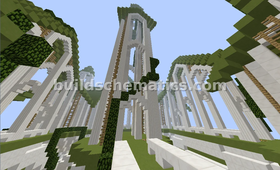 Ancient Green Temple Structure — view 2
