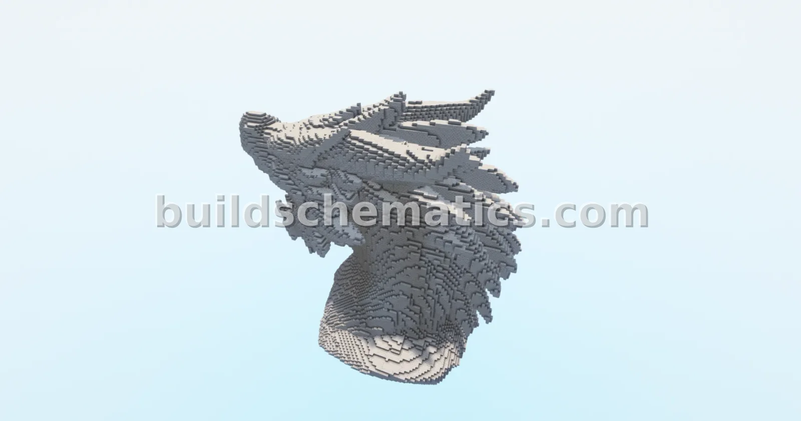 Chinese Statue Head Minecraft Build — view 4
