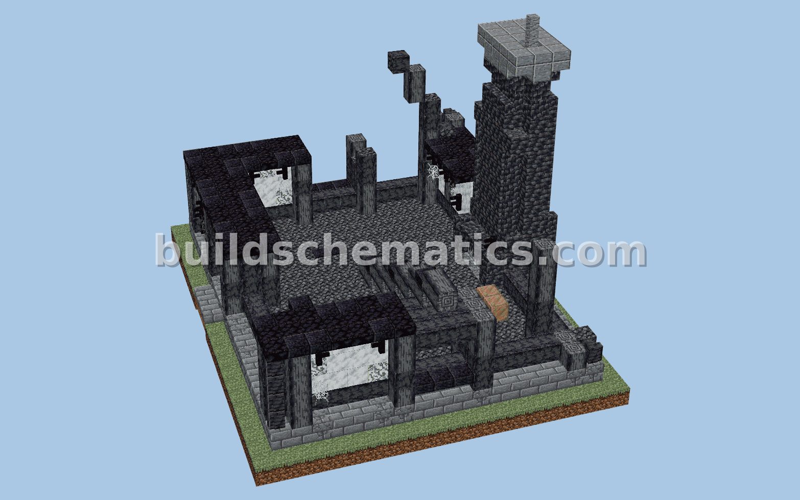 Rustic Ruined Farmhouse Structure